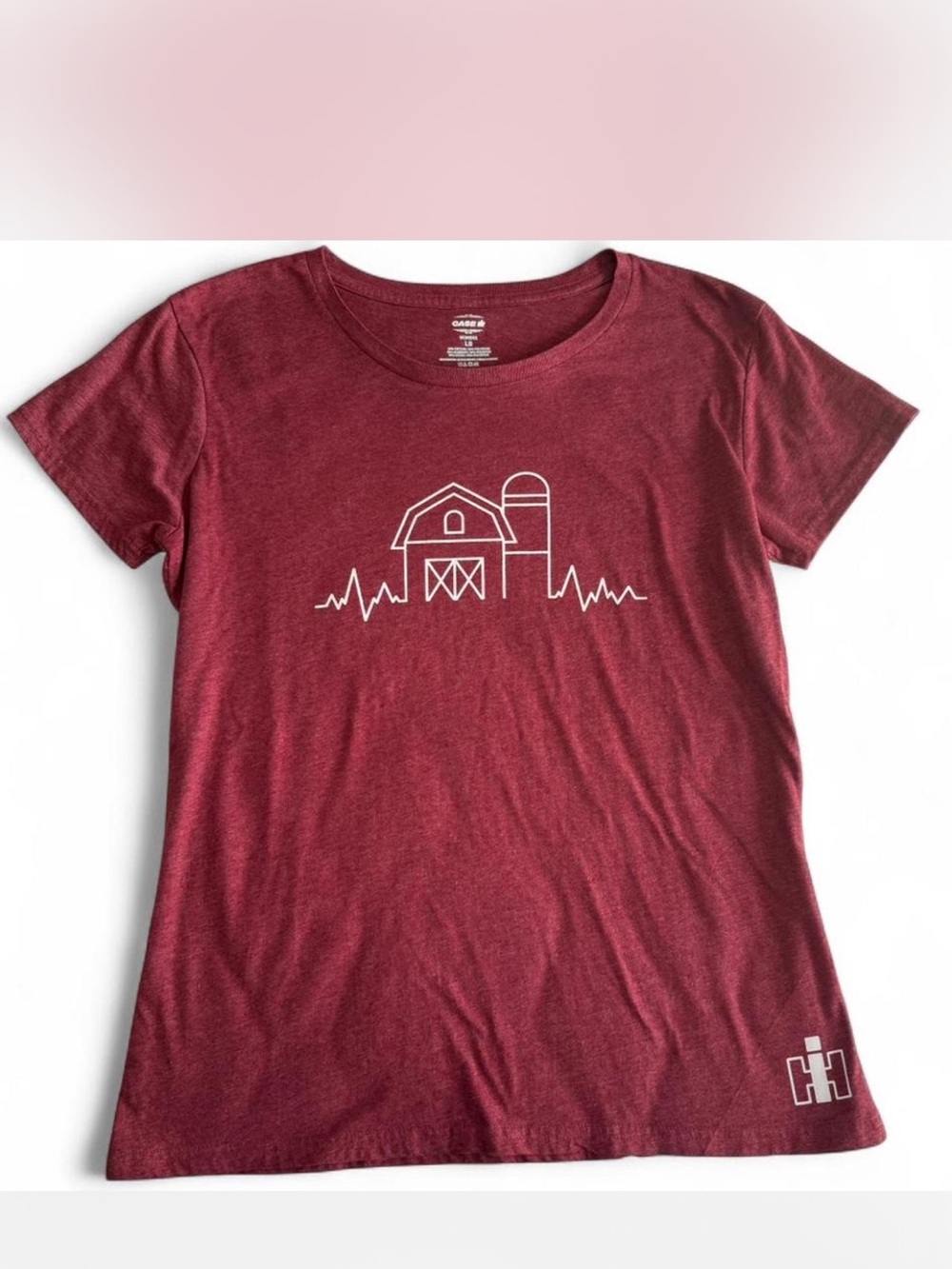 Women's Maroon Farm Graphic Short Sleeve Tee